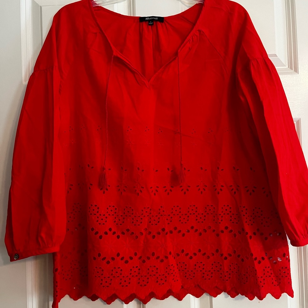 Orange Madewell Blouse